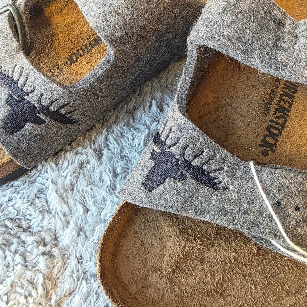 Birkenstock Arizona Kids Gray‎ Elk Felt Sandals US Size K13 EU 31 Buckle